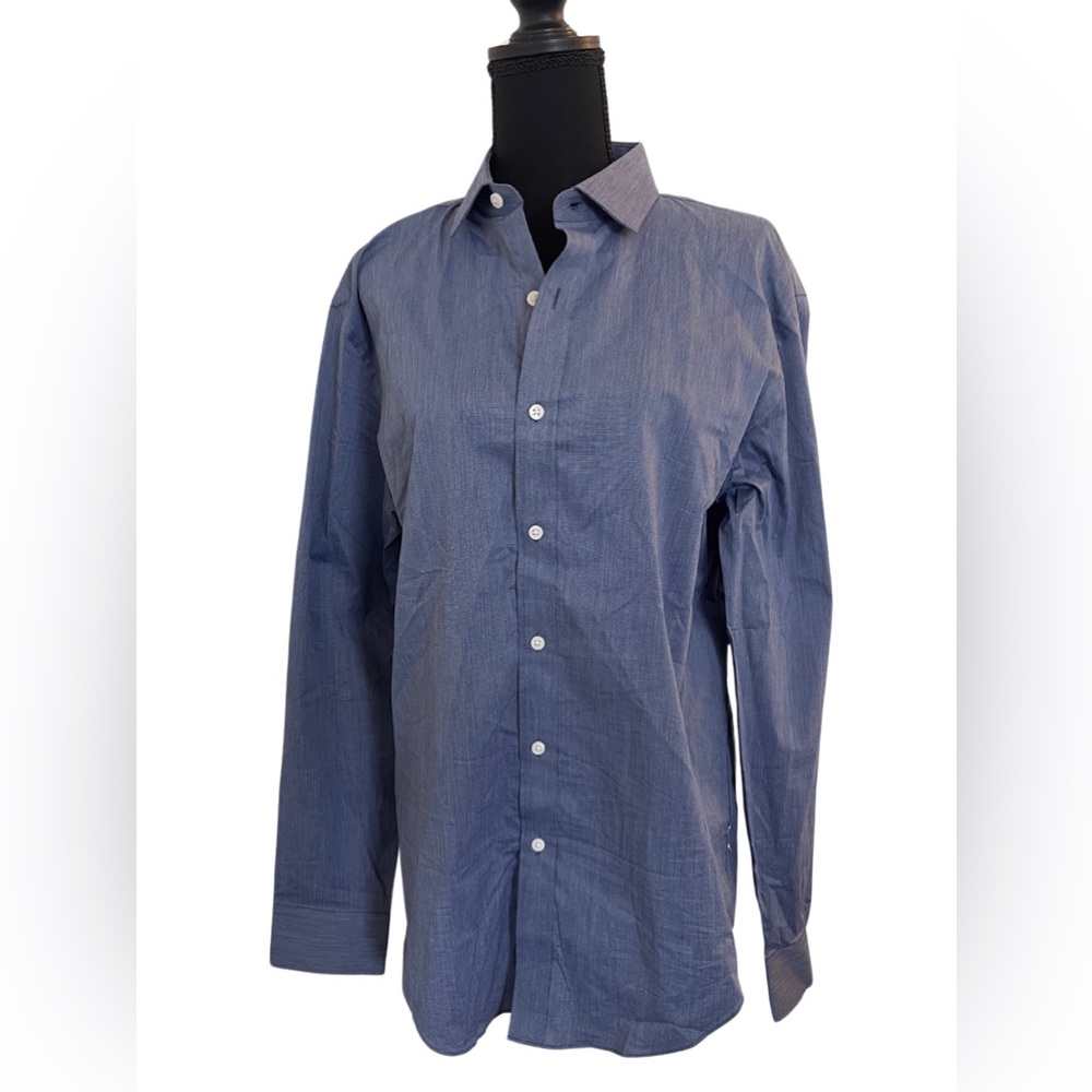 J.Crew Performance Slim Fit Blue Dress Shirt Men’s L
